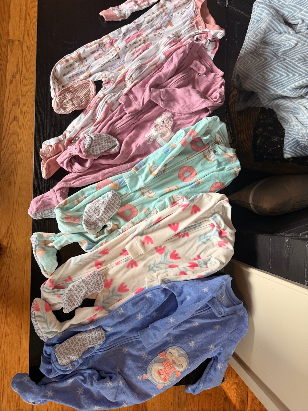 12 month footie onesie bundle